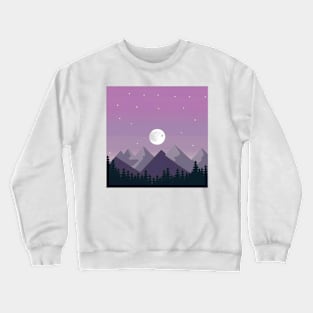 Moon rise minimalist art Crewneck Sweatshirt